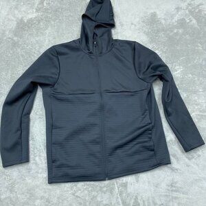 Spyder Active Full Zip Hoodie Jacket Black Size Large Lightweight a0801